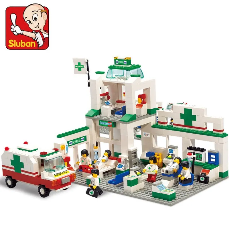 376 шт. городской аварийный центр Compatibie Legoings Строительные блоки Набор игрушек DIY