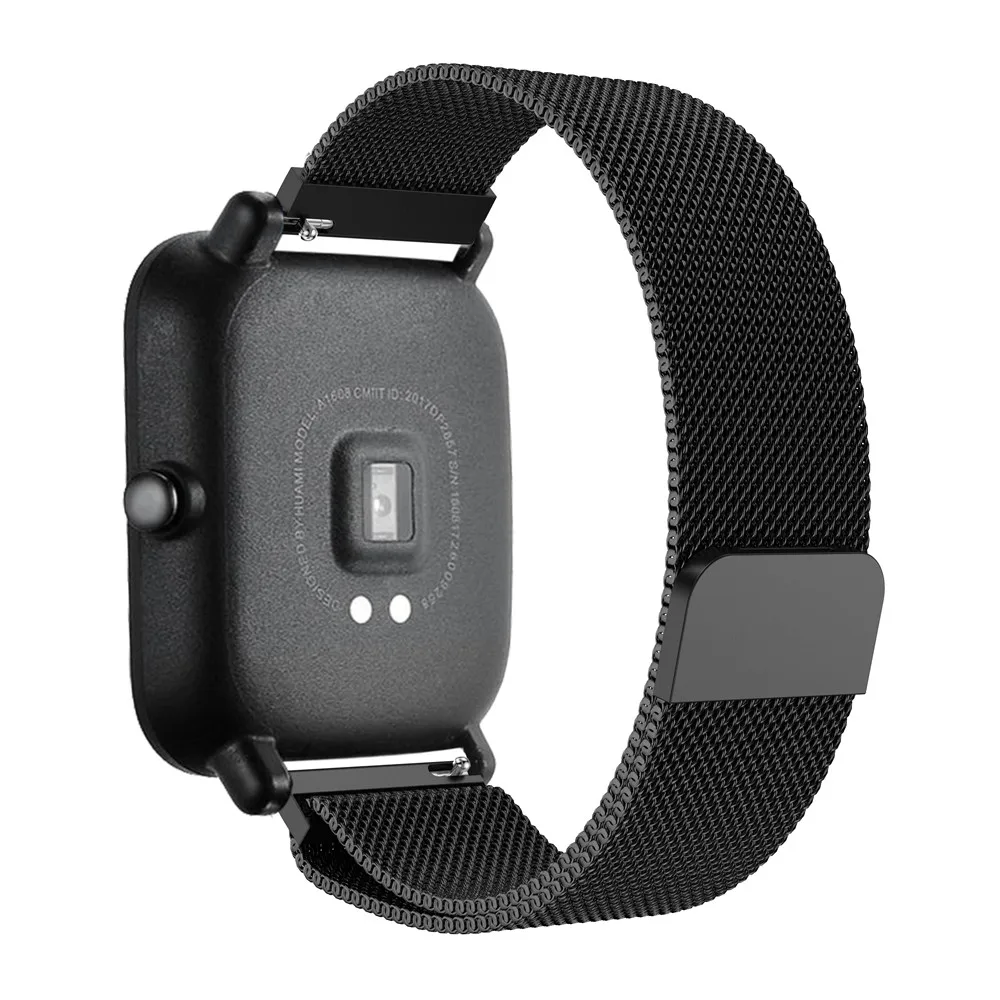 Магнитный ремешок Milanese для Xiaomi Huami Amazfit Bip Pace Lite Смарт часы браслет из нержавеющей