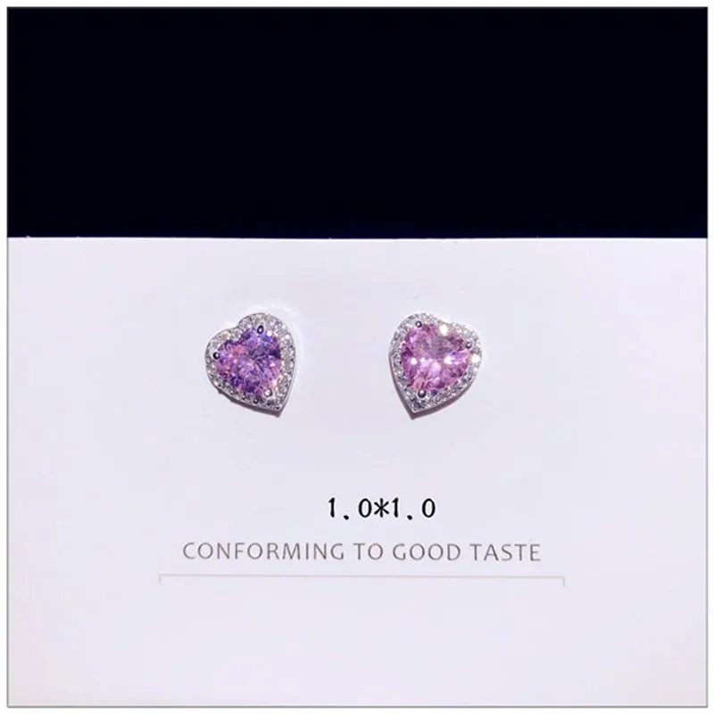 Серьги-капли из стерлингового серебра S925 пробы для женщин с розовым кубическим цирконием, длинные милые Винтажные серьги-капли для невесты на свадьбу, хорошее ювелирное изделие
