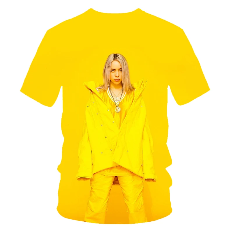 Лидер продаж, футболка с принтом Billie Eilish, Мужская/wo, Songstress, 3D, хип-хоп футболка, повседневная, уличный стиль, одежда, шесть футов под топы