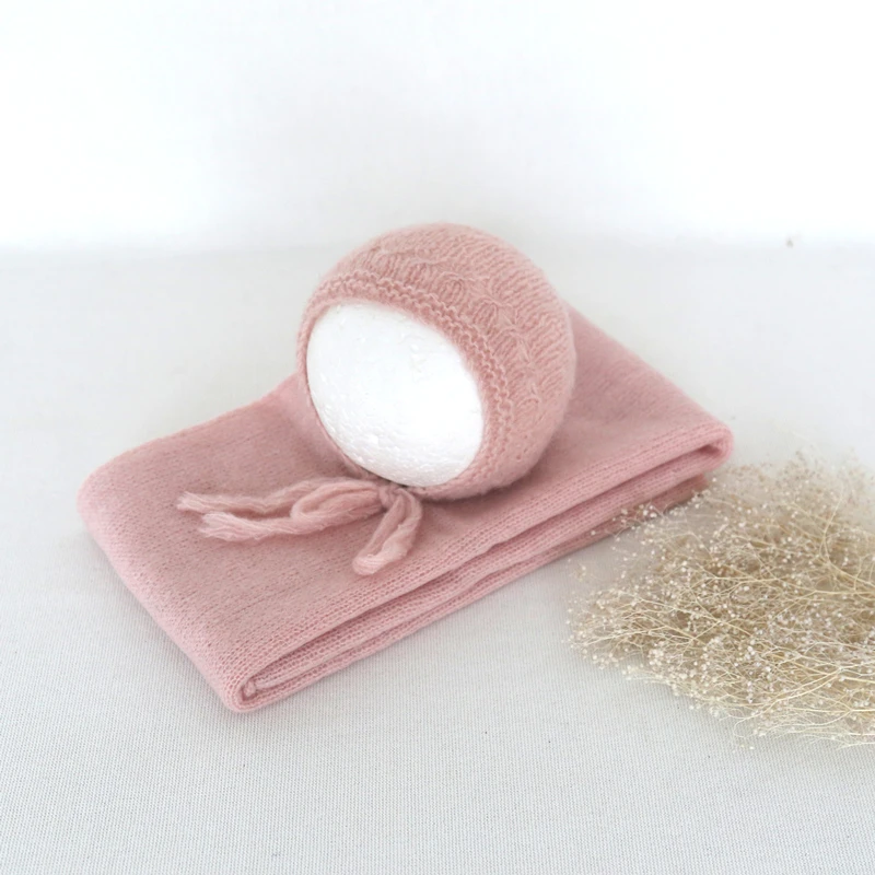 Бежевый комплект эластичных шапок для новорожденных реквизит фотосъемки