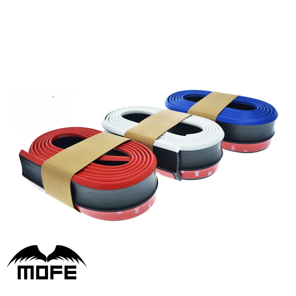 

MOFE Car Styling Universal Front Lip Skirt protector Car Scratch Resistant Rubber Bumpers Car Front Lip Bumpers 2.5M x 6.2CM