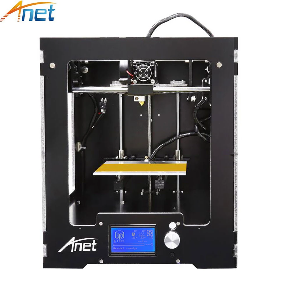 2017 Лидер продаж! Anet A3 Полный акриловый Собранный 3d принтер LCD12864 Алюминиевый