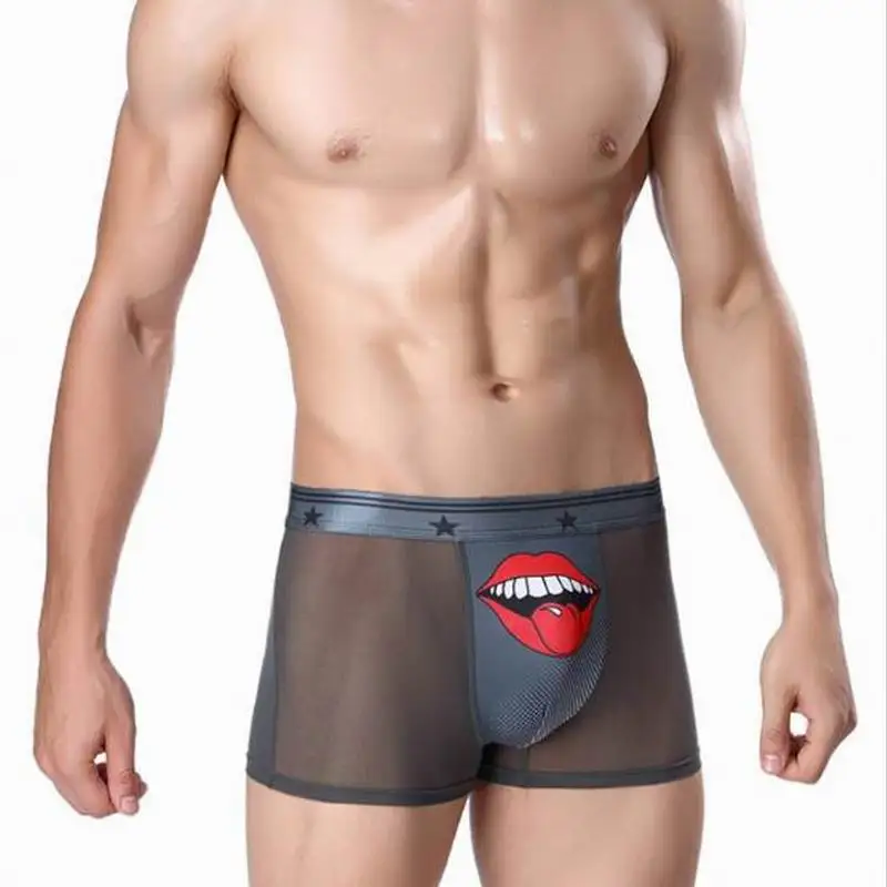 Мужские сексуальные шелковые Дышащие Боксеры Горячая Распродажа нижнее белье со