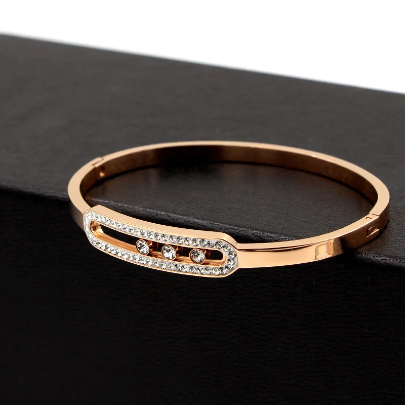 Женские Роскошные браслеты в стиле панк из 3 предметов браслет со стразами и