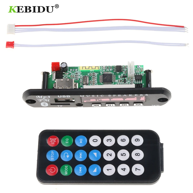 Беспроводной Автомобильный MP3 декодер kebidu плата с Bluetooth 12 В 24 модуль аудио USB TF FM