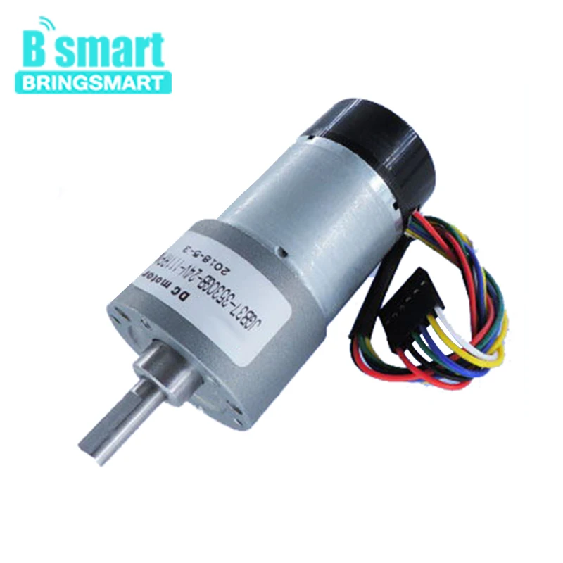 Bringsmart JGB37-3530GB 24В двигатель постоянного тока с обратной коробкой передач 12-1600 об/мин 6-24 В кодер Двигатель для DIY Автоматизация оборудования