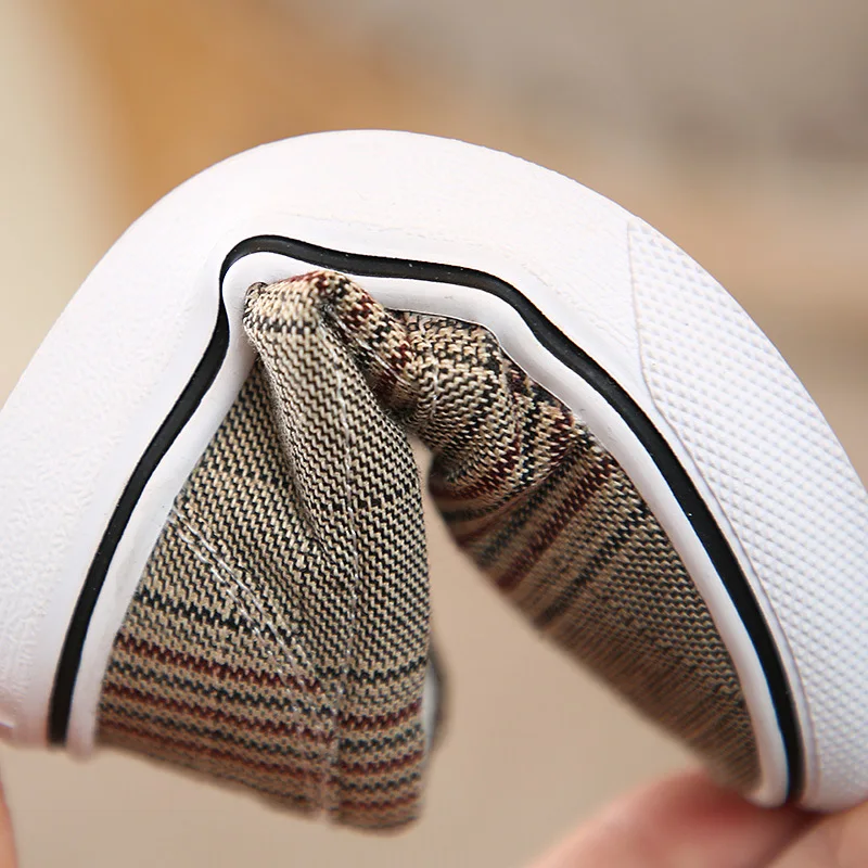 Autumn 2018 Baby Toddler Boy Girl Canvas Plaid Sneakers Little Kid Slip On Casual Plimsolls Children Classic Unisex Design Shoes | Детская