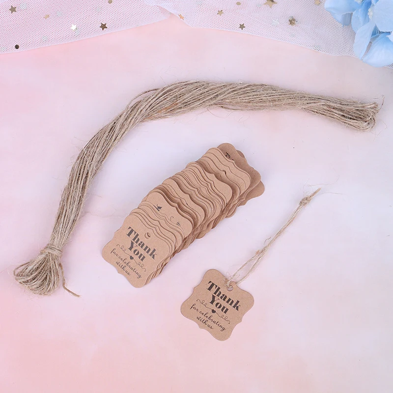 Благодарим Вас за празднование с бумажными бирками США 100 шт персонализированные