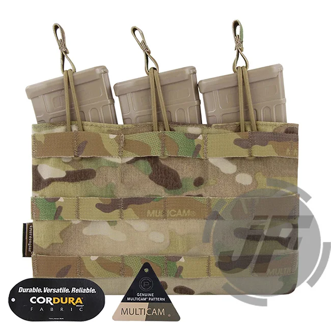 Emerson Тактический 5,56. 223 тройной Открытый Топ подсумок для журналов Emersongear Mag Carrier MOLLE PALS Webbing W/Pull Tabs быстрый доступ - Цвет: MC