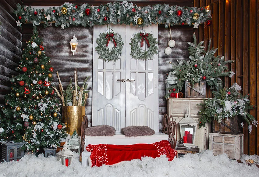 Рождественский фон для фотосъемки MEHOFOTO Рождественская семейная фотография