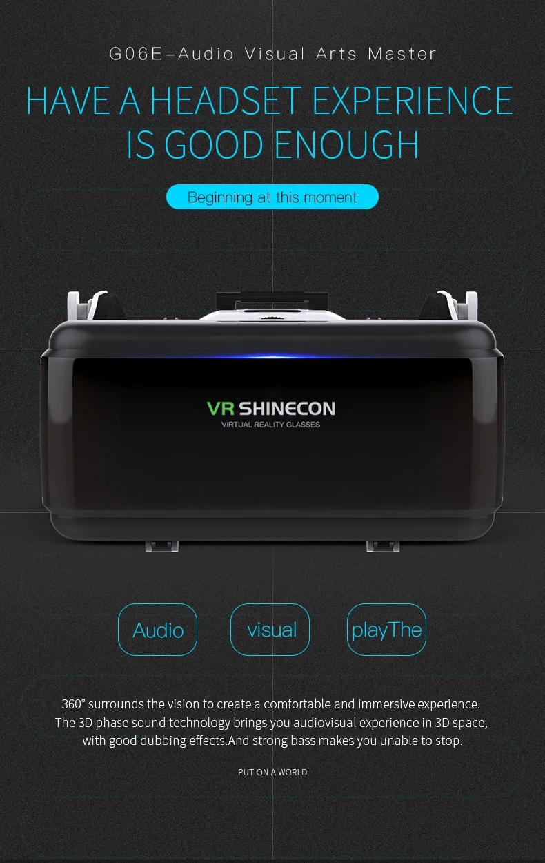 VR Realidad Virtual 3D caja de gafas estereo VR Google cartón casco para IOS Android смартфон, Bluetooth рокер