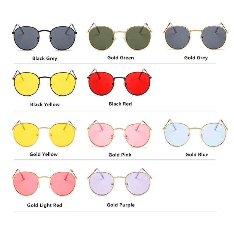 Curtain Okulary 2019 Fashion Round Sunglasses Women Mirror Classic Vintage Street Beat Glasses Men Driving Oculos De Sol | Аксессуары