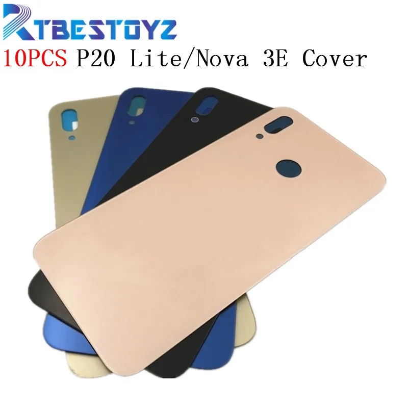 

RTBESTOYZ 10 шт. Nova 3e P20 Lite задняя крышка батарейного отсека задняя крышка корпус стеклянная панель Замена для Huawei P20 Lite аккумулятор C