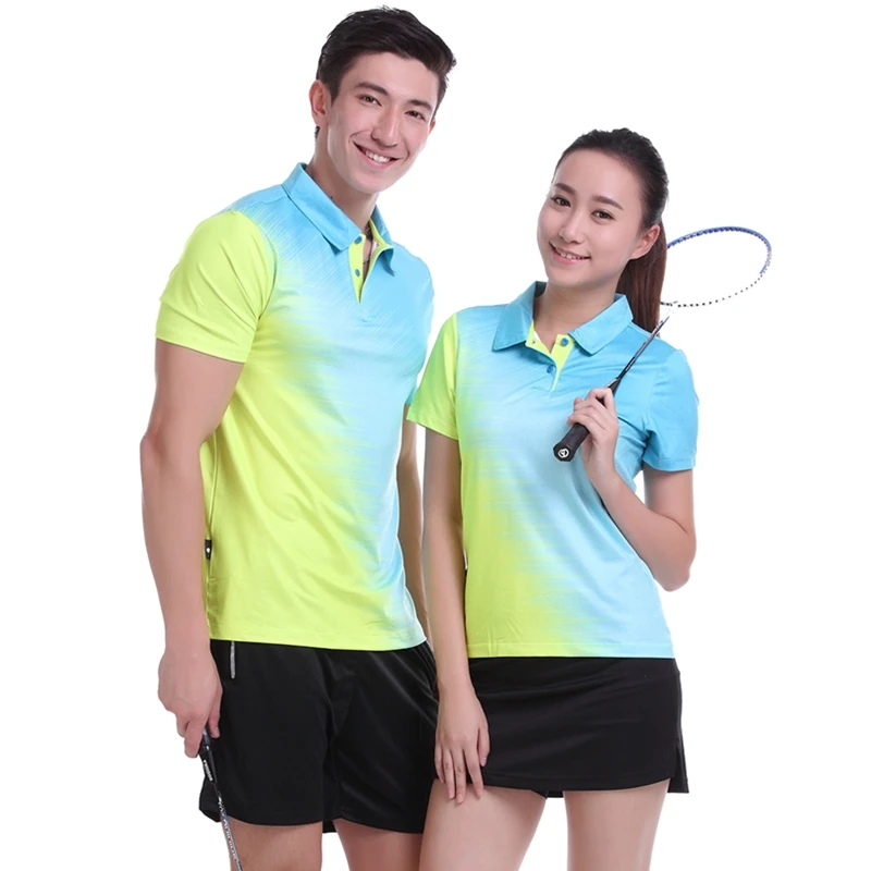 Бадминтон носить с короткими рукавами рубашки Мужчины/Женская одежда Движение
