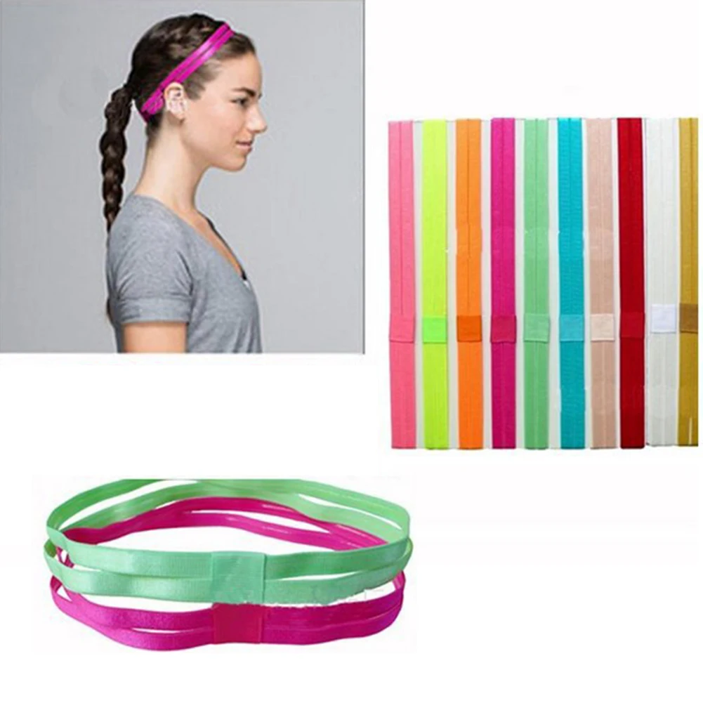 

Yoga Hair Bands Women Sweatbands Anti-slip Elastic Rubber Football Running Sports Headband For Men Hair Accessories Head Band