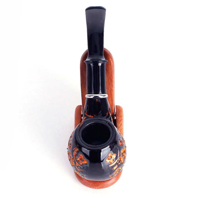 Классическая вырезная трубка с цветком сливы дымовой фильтр курительная