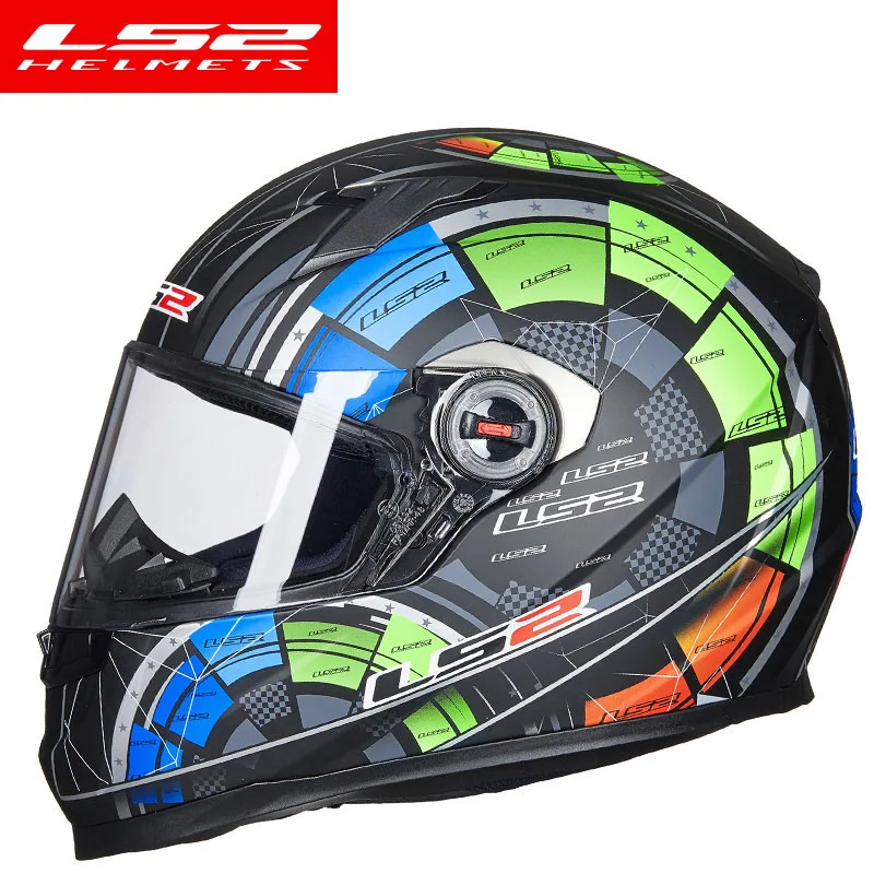 LS2 FF358 полный уход за кожей лица moto rcycle шлем Alex Barros moto cross racing casco moto capacete ls2 ECE утвержден - Цвет: Roulette