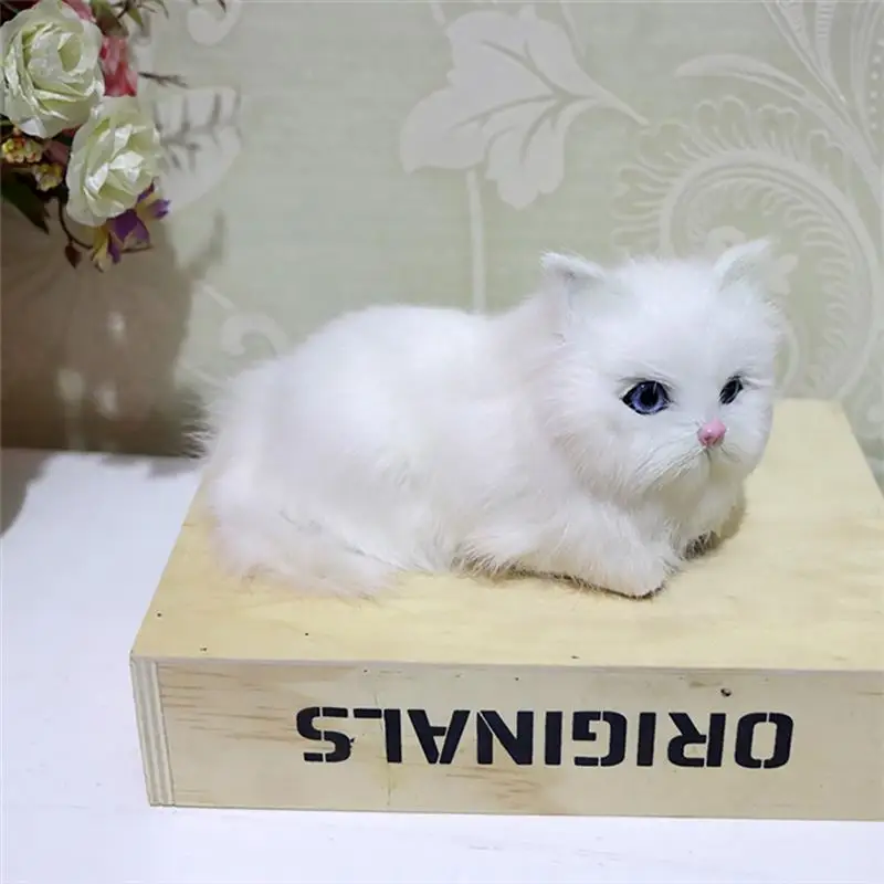 1 шт. реалистичные милые украшения для кошек, модель животного, игрушка, кукла, подарок для дома, установка для гостиной, декоративные принадлежности