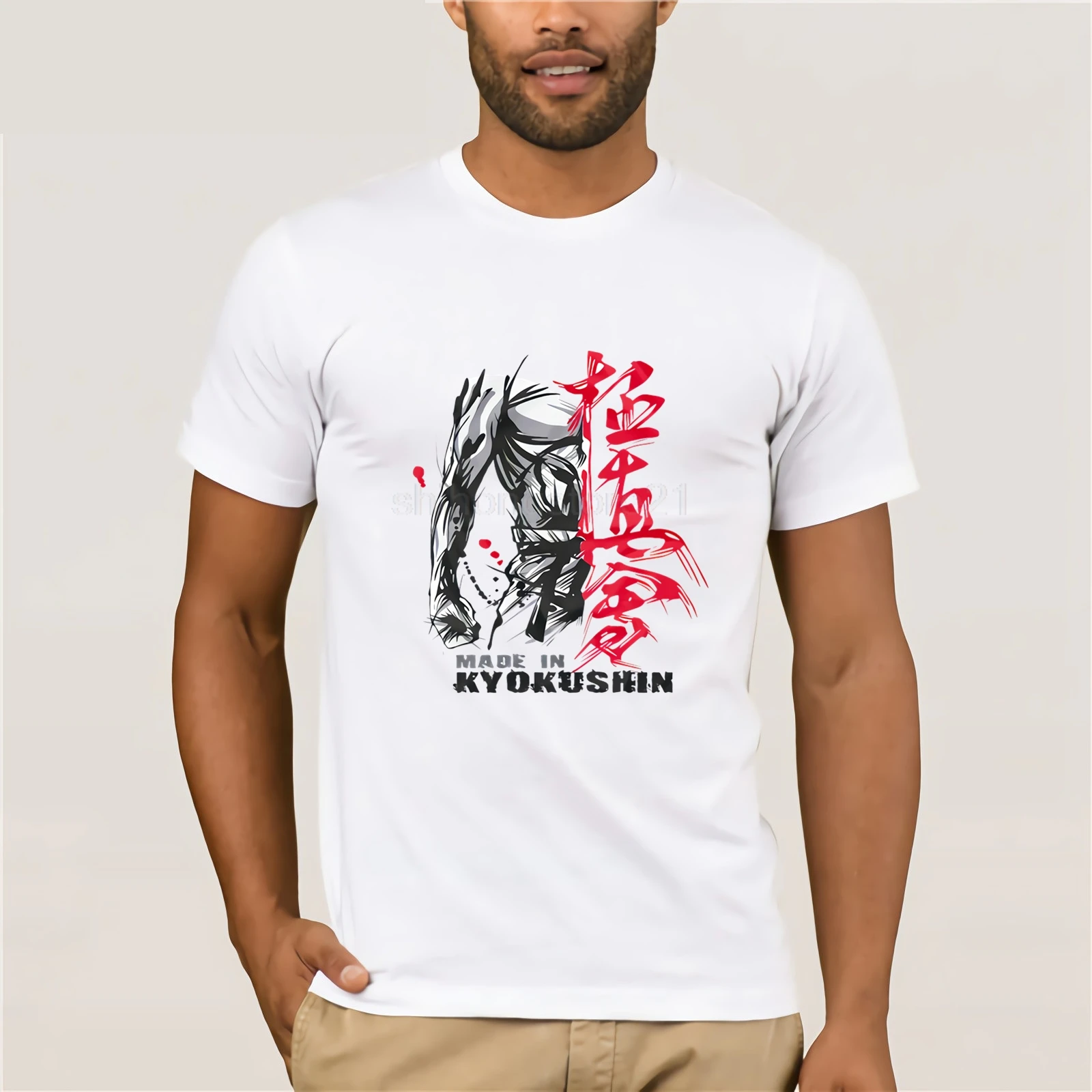 Новая футболка Fight made in Kyokushin japan cool designe с полным принтом HQ|Мужские футболки| |