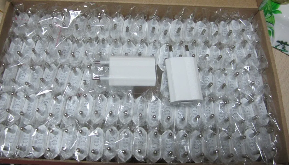 1000pcs/lot 5V 1A EU Plug AC Travel USB Home Wall Mobile phone charger for iPhone 5 4 Samsung Galaxy S4 Cell Phones Adapter DHL | Мобильные
