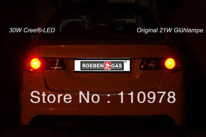 

2x 30W W5/21W 7443 W3x16q T20 12V HIGH POWER CREE Chips LED LAMPE ROT 30W BIRNE
