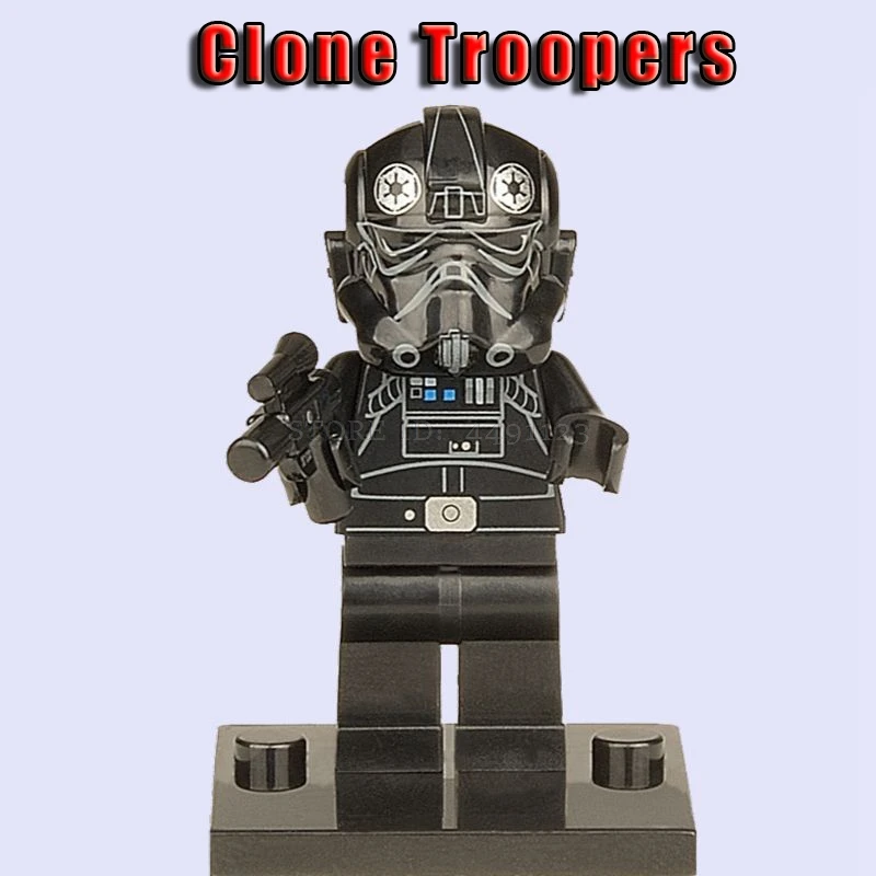Clone Troopers Кубики на тему фильмов игрушки клонированные солдатики Звездные войны наборы солдат охраны армии Дарт Вейдер Скайуокер Рей R2D2 C3PO Блок Игрушка Звездные войны фигурка - Цвет: Clone Troopers