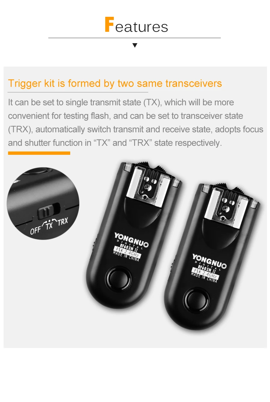 1 шт. YONGNUO RF-603 II вспышка триггер Один трансивер набор спуска затвора для Nikon RF-603 II