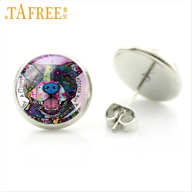 Серьги TAFREE с животными нормальное состояние скучный Французский бульдог мопс