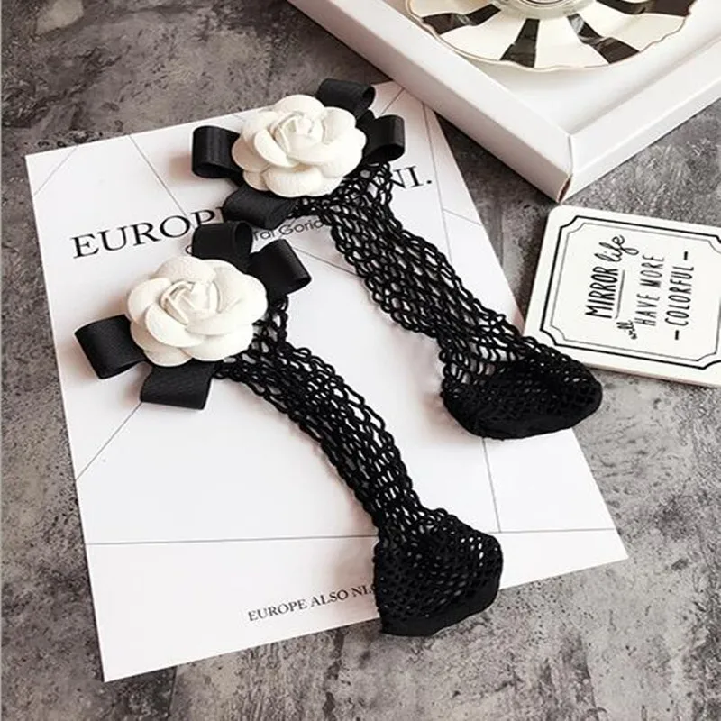 Носки женские ажурные в сеточку с бантом и розовыми вставками|fishnet socks|fashion socks