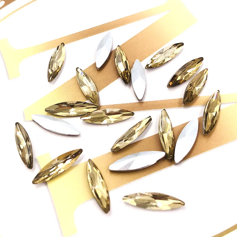 4x15mm 50 шт./упак. лошадиный глаз Форма смешанный цвет клея на стразы pointback Свободные Стразы diy аксессуары