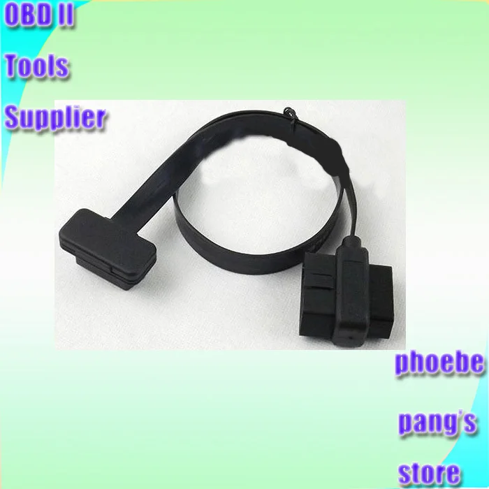 Оптовая продажа 10 шт. плоский тонкий ELM327 16 pin OBD-ii кабели OBDII OBD2 16pin полный доступ