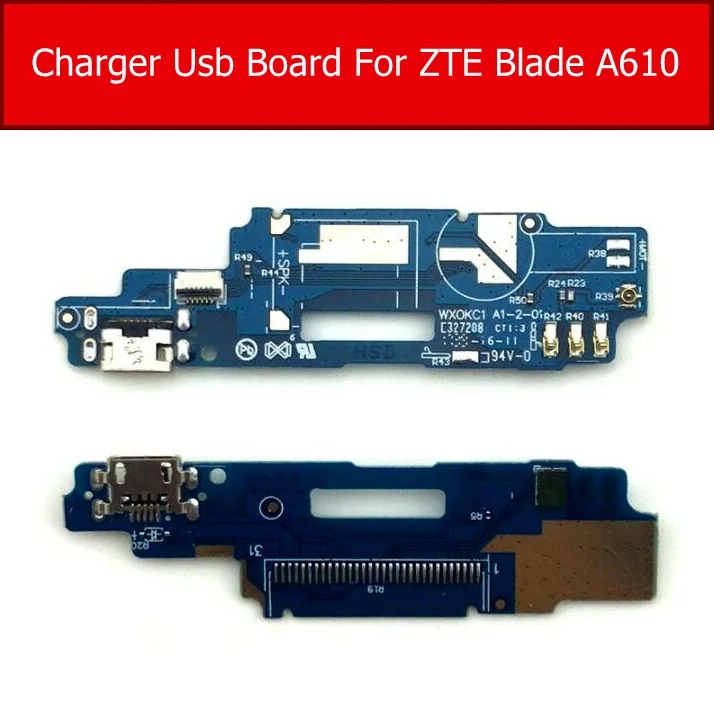 Печатная плата зарядного устройства для микрофона и Usb ZTE Voyage 4 blade A610 BA610 BA610T/C