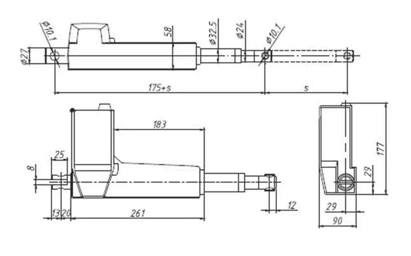 1 шт. стоматологическое кресло мотор 24 В DC 8000N стоматологический линейный привод подъемный мотор движения стула база SL1273