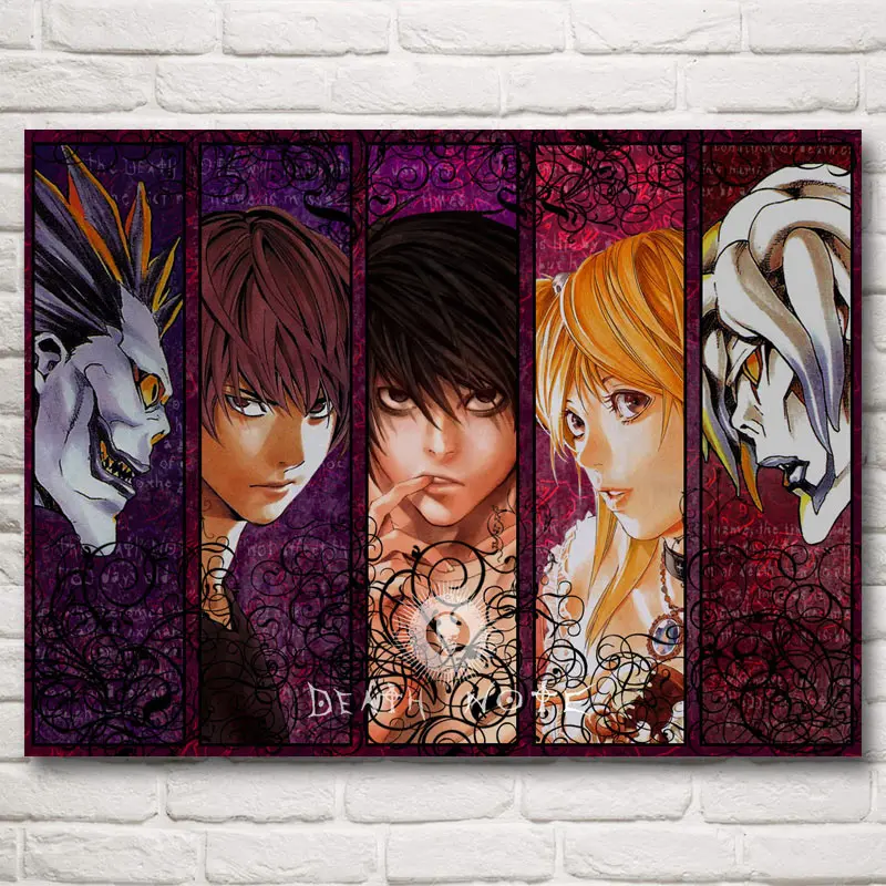 Foocome Death Note японский светильник с аниме Ryuk художественные Шелковые Плакаты и