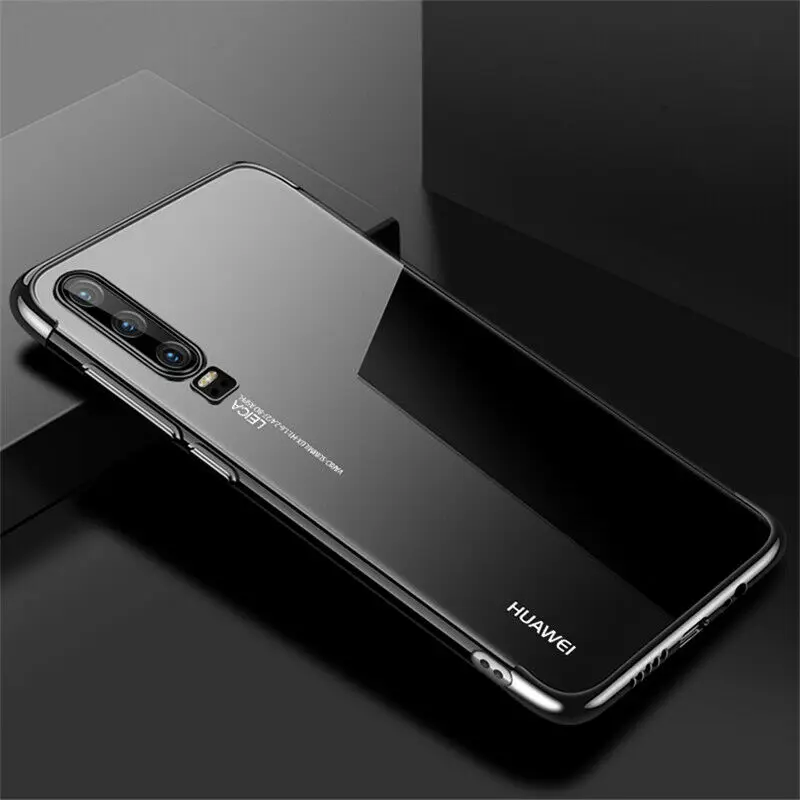 Черный ТПУ защитный чехол для huawei Honor 8S 8X 8C 8A Y7 Y6 Y5 мягкий чехол для P20 Pro lite Nova 3 3i чехол для сотового телефона защитный чехол - Цвет: Черный