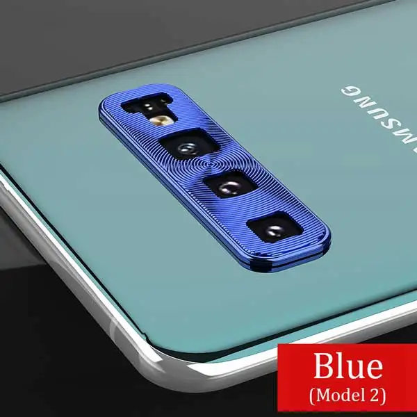 Blue Ring (Model 2) Защитное стекло для камеры для samsung Galaxy S10 Plus S10E Note 10, металлическое закаленное стекло для объектива камеры, защитное кольцо, чехол - Цвет: Blue Ring (Model 2)