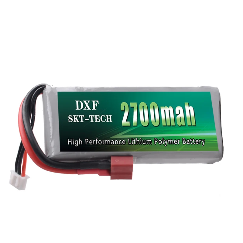 2 шт. DXF RC Lipo батарея 2s 7,4 V 2700mAh 4200mah 20C Max 40C для Wltoys 12428 feiyue 03 JJRC Q39 Запчасти для обновления