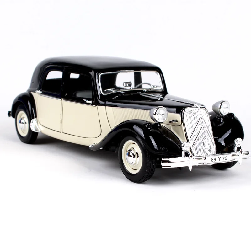 1:18 Simulation alloy sports car model toy For Citroen 1952 15CV 6 CYL Classic version diecast vintage models for collecting | Игрушки и