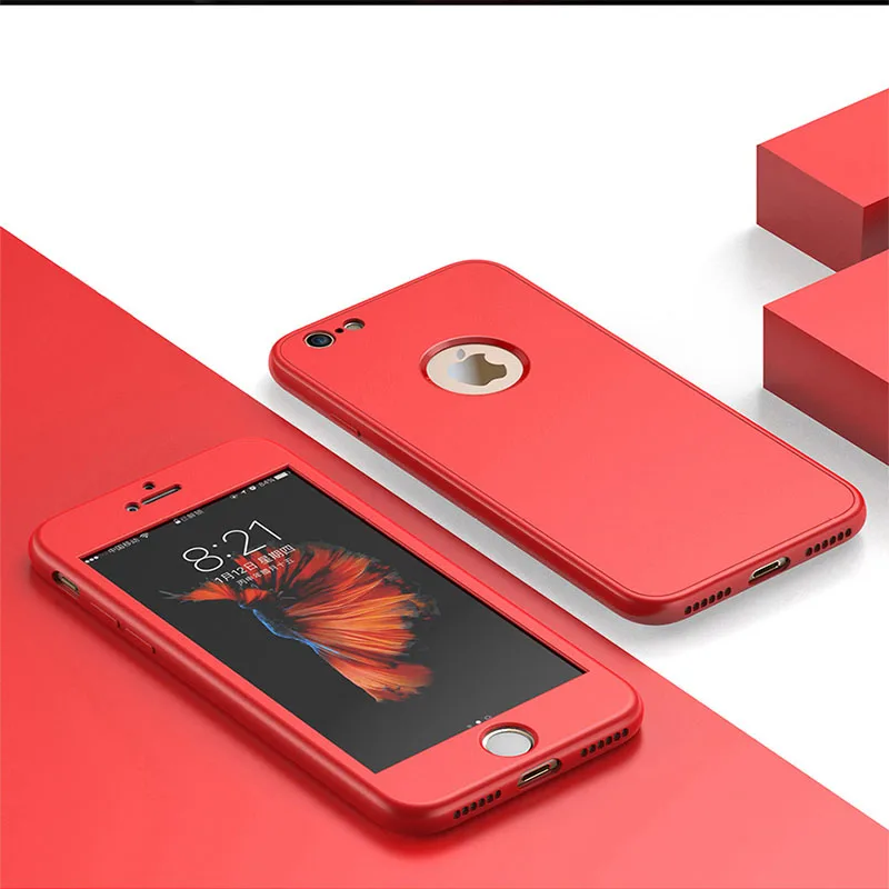 Роскошный 360 градусов полный чехол для iPhone 5 S SE X силиконовый мягкий TPU 6 6s 7 8 plus fundas