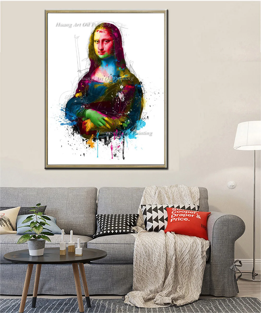 Музейного качества имитация живописи Ручная роспись Современные &quotМона Лиза&quot