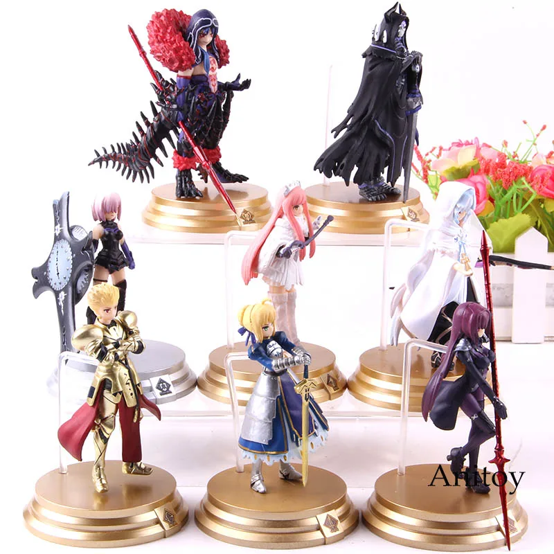 8 шт./компл. Fate Grand Для фигурку Дуэль FGO Коллекция Рисунок сабля ската пюре Гильгамеш Мерлин medb модель игрушки