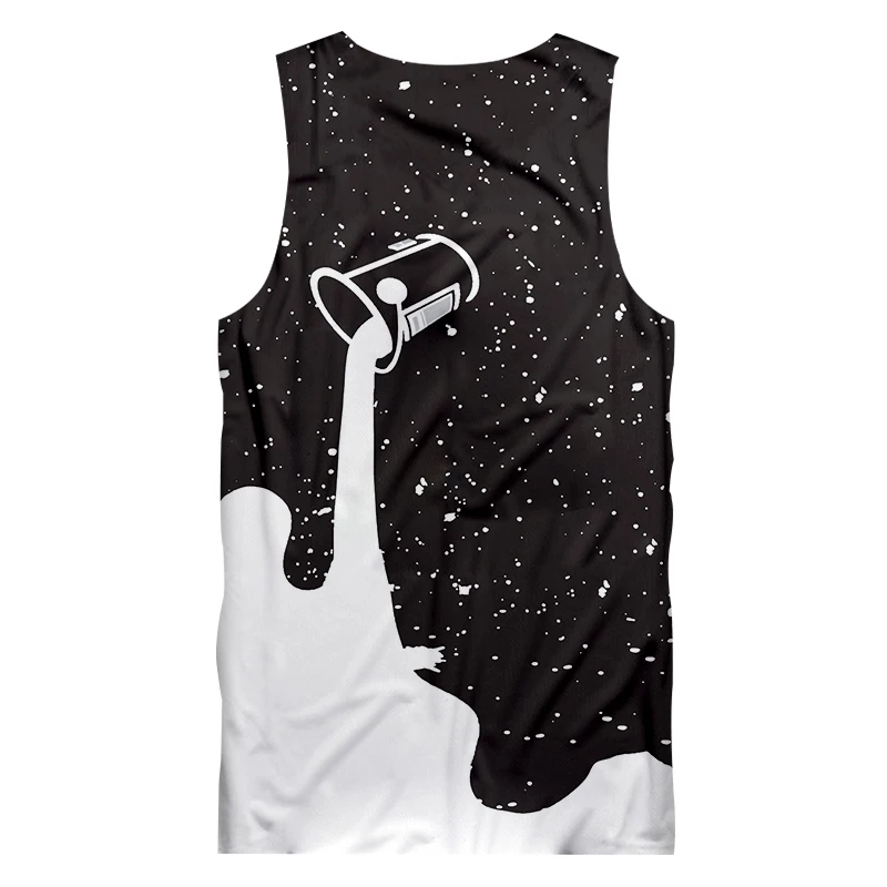 Майка мужская летняя с цифровым 3d принтом жилет космическим повседневная