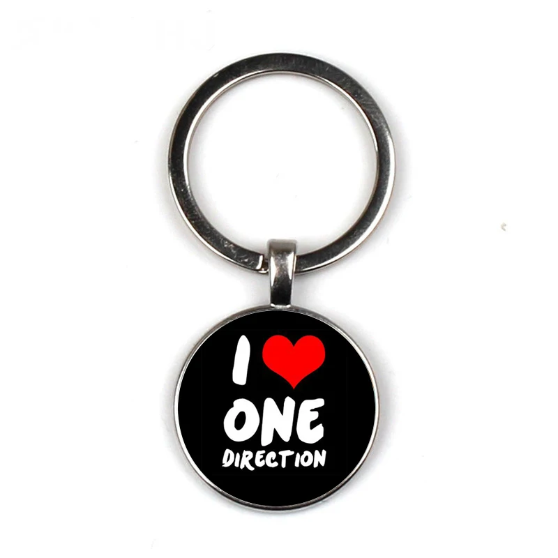 Брелок для ключей из стекла с кабошоном в одном направлении | Украшения и