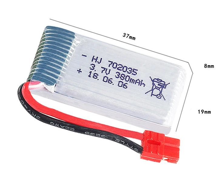 Батарея для SYMA X5A-1 X15 X15C X15W Quadcopter RC вертолет Запчасти HM 3 7 V 380mah Lipo батарея | Игрушки