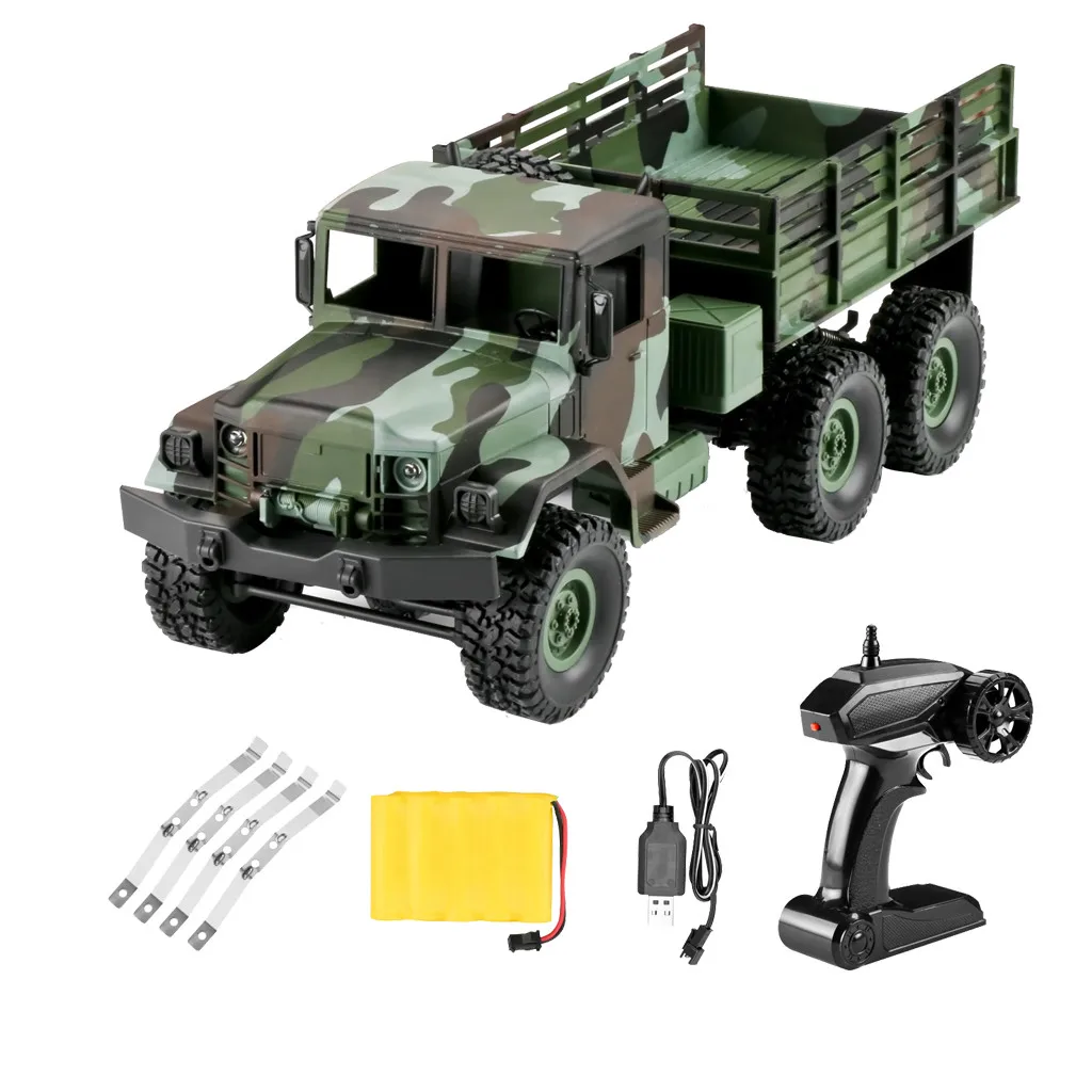 RC Drift Rar MN-77 2.4G 1:16 4WD Off-road Military Truck Car With LED Lights RTR Remote control high-speed Toy Kids Gift 2020 | Игрушки и