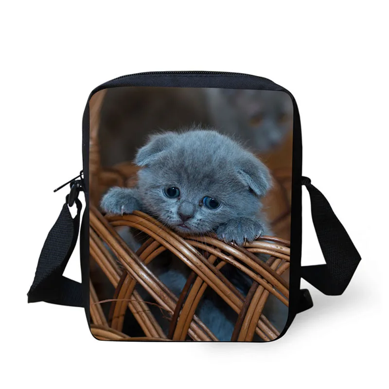 Small Messenger Bags Pet Cat Printing Crossbody Bag for Children Portable Mini Travel Shoulder Casual Women | Багаж и сумки