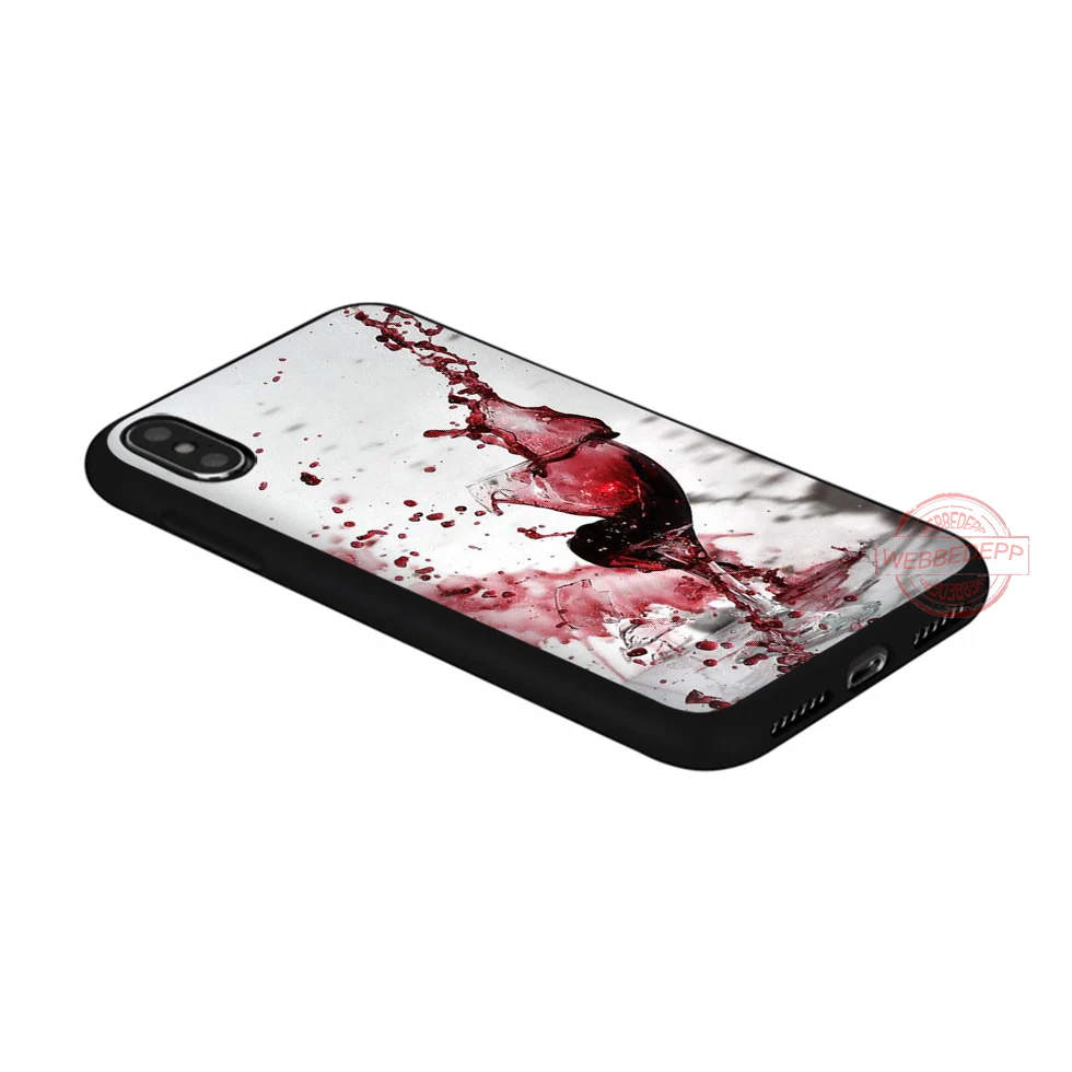 WEBBEDEPP красное вино стекло Мягкий силиконовый чехол для телефона iPhone 5 6 7 8 Plus X XS XR