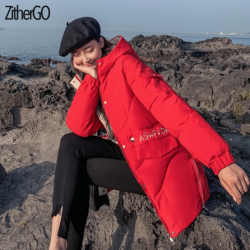 ZitherGo 2019 женское осенне зимнее теплое пальто женский студенческий городок стиль