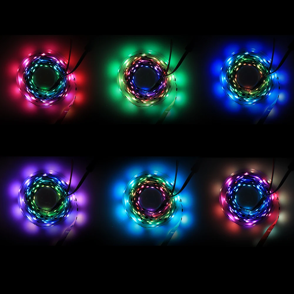 Светодиодный индивидуально адресуемый RGB светильник/лента 5M WS 2811 30 s/M + 21 ключ